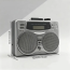 빈티지 실버 디자인: 1980년대 카세트 라디오 AM/FM 튜너